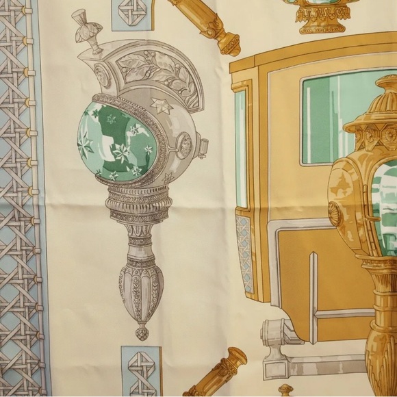 SOLD Authentic HERMES "Feux de Route" Silk Scarf Carre 90 - Picture 3 of 10